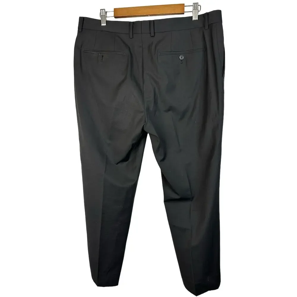 Renoma Paris Homme Mens Size 36 Black Trouser Slacks Pants